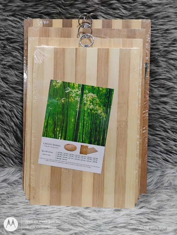 Bamboo Cutting Board, Chopping Board Knife Friendly with Hanging Ring - S-20cm*30cm