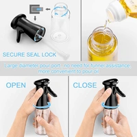 Olive Oil Sprayer for Cooking - 210ml Oil Dispenser Bottle Spray Mister - Portable Refillable Food Grade Oil Vinegar Spritzer Sprayer Bottles for Kitchen, Air Fryer, Salad, Baking, Grilling, Frying