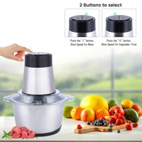 Electric Chopper, Meat Grinders with Stainless Steel Bowl Heavy 700W Motor - 2 Speed Modes for Kitchen Food Processor, Meat, Vegetables, Onion, Mince (2 Liter) (350ML) (2L)