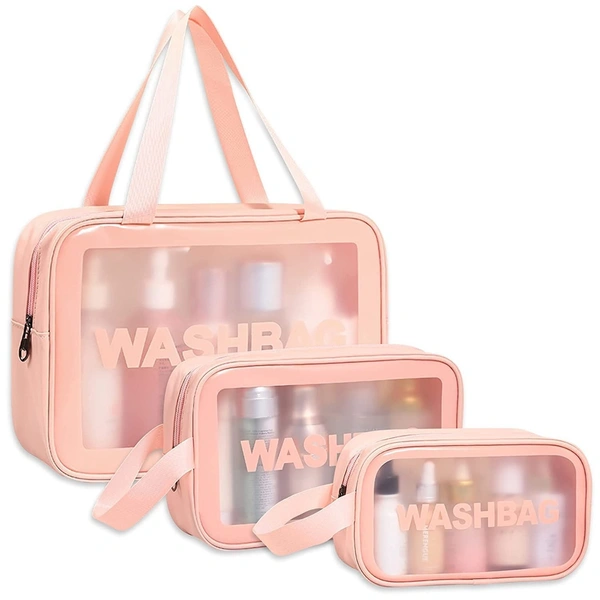 Clear Makeup Pouch Set, Cosmetic Organizer Bag 3pcs