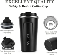 Temprature 510ml Stainless Steel Insulated Coffee Mug with Smart Temperature Display - Leak-Proof, Vacuum-Sealed Travel Mug