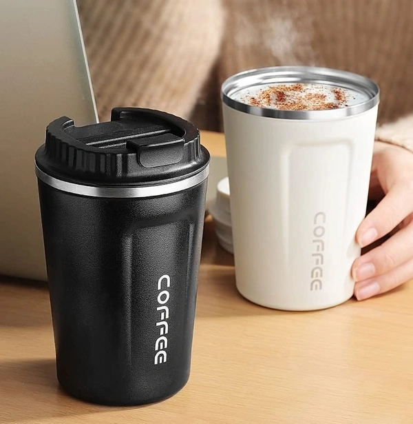 510ML Insulated Coffee Cups Double Walled Travel Mug, Car Coffee Mug with Leak Proof Lid Reusable Thermal Cup for Hot Cold Drinks Coffee, Tea