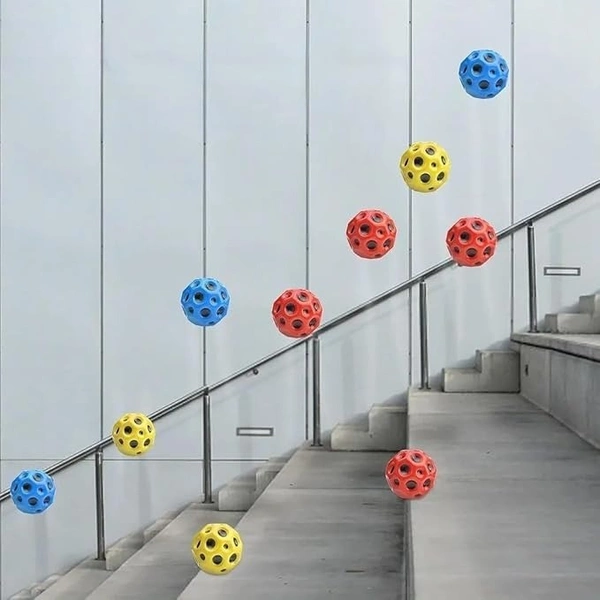 Super High Bouncing Ball, Super Hot Moon Ball and Space Balls for Kids and Adults,Improve Hand-Eye Coordination Bubble Ball Space Galaxy Bouncy Ball Easy to Grip 