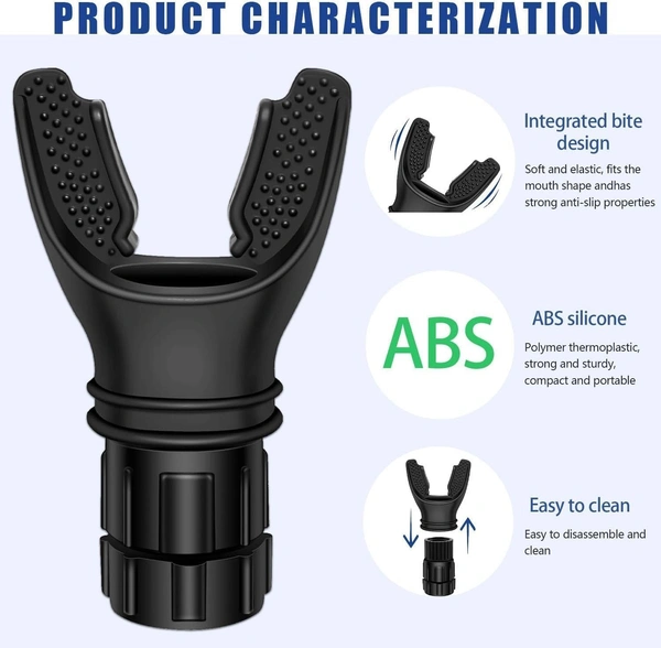 Portable Muscle Trainer, Breathing Trainer with Resistance Adjustable, Lung Trainer with Excellent Quality Silicone, Improve Breathing Capacity and Endurance,Lightweight,Easy to Clean