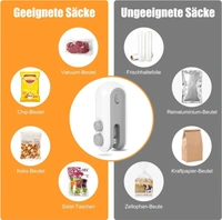 Portable Mini Sealing Machine 2 in 1 USB Rechargeable Magnetic Bag Sealer Heat Seal with Cutter, Plastic Bags Packing Machine Home Appliances