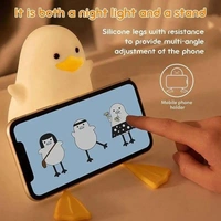 Silicone Duck Soft Touch LED Night Light for Kids Girls Boys