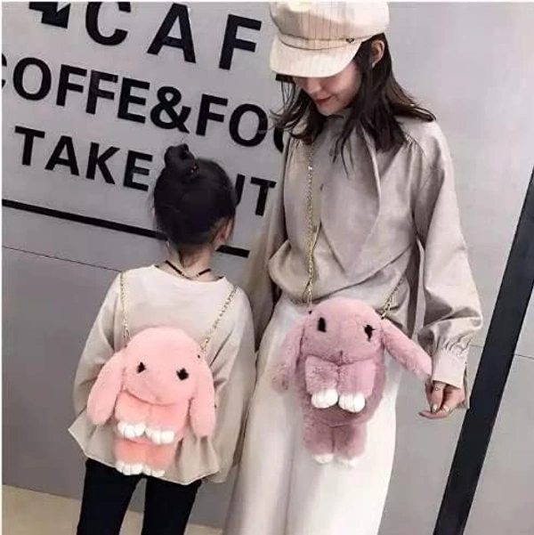 Bag Cute Bunny Plush Crossbody Bag for Girls | Soft Stuffed Animal Shape Shoulder Sling Bag with Chain Strap – Rabbit Purse for Kids & Teens