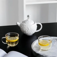Teapot 380ML Teapot Cup Set Creative Moon and Astronaut Shaped Teapot Ceramic Tea Maker and Glass Cup Coffee Maker Tea Kettle