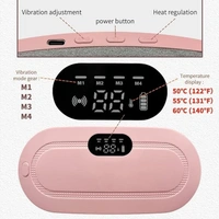 Period Cramp Relief Heating Pad Pain Device with 4 Massage Modes for Menstrual Pain and Belly or Back Pain Relief, LED Display, Comfortable Belt