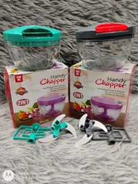 2in1 Plastic Manual Vegetable Chopper for Kitchen, Vegetable Cutter for Kitchen, Onion Cutter, Onion Chopper (Multi Colour) (450 ml)