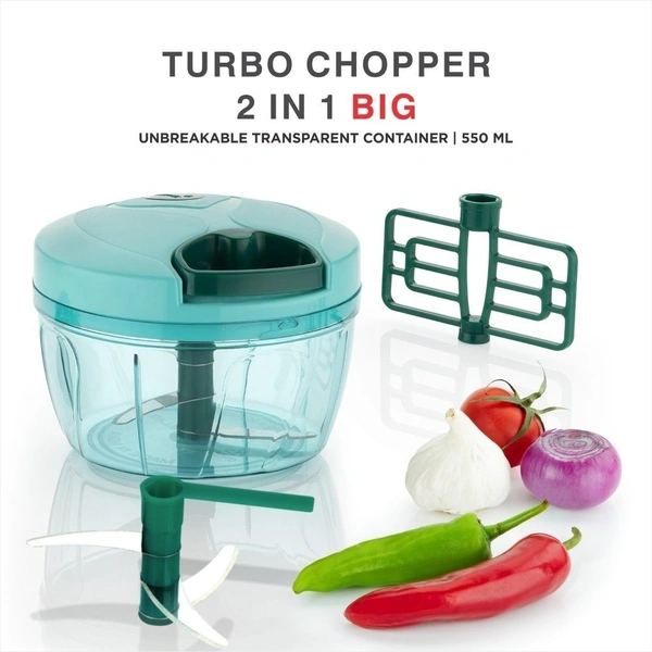 2in1 Plastic Manual Vegetable Chopper for Kitchen, Vegetable Cutter for Kitchen, Onion Cutter, Onion Chopper (Multi Colour) (450 ml)