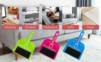 Set Mini Dustpan Brush Set Cleaning Brush Small Desk Broom Cleaning Tool for Computer Keyboard Desktop Car 