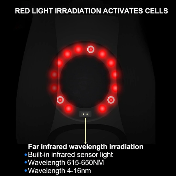 Cordless Knee Massager for Joint Pain, Shoulder, Elbow | 3 Adjustable Heat and Vibration,Red Light Therapy, LED Touch Screen, Cramps, Relieves, Physiotherapy Arthritis for Women and Men