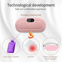 Period Cramp Relief Heating Pad Pain Device with 4 Massage Modes for Menstrual Pain and Belly or Back Pain Relief, LED Display, Comfortable Belt