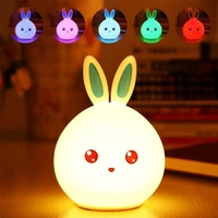Rabbit Lamp Touch Dimming Bedside Lights Silicon Lamp Tap Lights Kids Night Lights Nursery Night Light Touch Light Kid Night Light