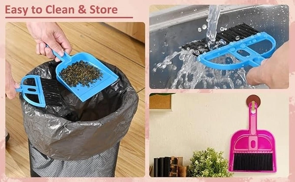 Set Mini Dustpan Brush Set Cleaning Brush Small Desk Broom Cleaning Tool for Computer Keyboard Desktop Car 