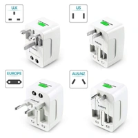 Worldwide Universal Travel Adapter 100V-240V Plug - Worldwide Travel Adapter Compatible in Plugs Used in USA/EU/UK/AU/China/Japan : White