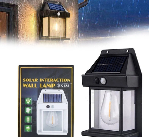 Sun-Powered Wall Light Outdoor with Motion Sensor – Waterproof Exterior LED Sconce Lamp, Auto Charging Security Light for Porch, Patio, Garden, Pathway & Yard Lighting