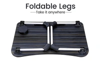 Multi-Purpose Print Laptop Table with Dock Stand, Study Table, Bed Table, Foldable and Portable Table