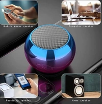 Mini Speakers Boost 4 Colorful Wireless Bluetooth Speaker Mini Electroplatings Round Steel Speaker