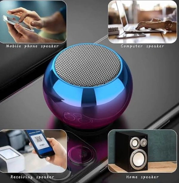 Mini Speakers Boost 4 Colorful Wireless Bluetooth Speaker Mini Electroplatings Round Steel Speaker