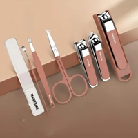 Essentials Manicure Set Nail Clippers Kit Manicure Pedicure Set, 8 Pcs Professional Stainless Steel Pedicure Care Tools Women Travel Grooming Kit