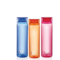  H2O Round Unbreakable Plastic Water Bottle | Lid is sealed by a silicone ring | Leak proof & break-proof | Best Usage for Office/School/College  - 500ml