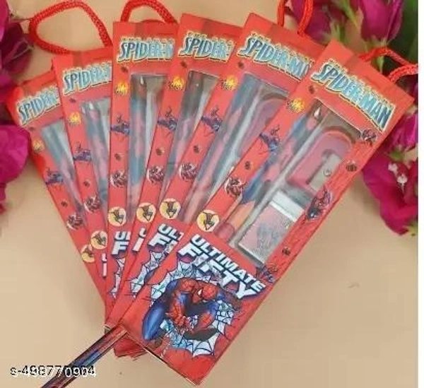 Cartoon Character Red Stationery Gift Pack for Kids for Birthday Return Gifts Theme Party