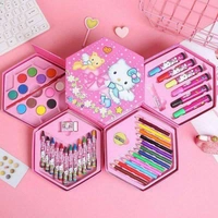 46 Pcs Art Set, Art Box,Art Kit, Kids Painting Set for Kids, Box with Colour Pencil, Crayons, Water Colour, Sketch Pens (Print May Very)