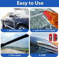 Oil Film Cleaning Brush, Glass Cleaning Tool with Hydrophobic Coating for Windshield, Improves Clarity and Visibility, Ideal for Removing Oil Film, Dirt and Grime