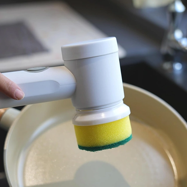 5 in 1 Magic Brush, Electric Spin Scrubber, Handheld Wireless Electric Cleaning Brush Kitchen Dishwashing Brush Bathroom Sink Tile Electric Brush Pot Artifact, Cleaning Supplies, Household