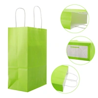 Small Gift Bags, Colors Gift Wrap Bags, Kraft Paper Party Favor Bags with Handles for Kids Birthday, Wedding and Celebrations