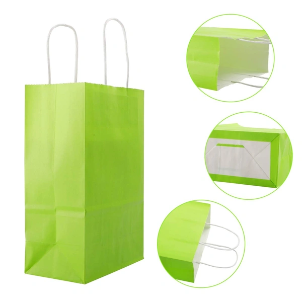 Small Gift Bags, Colors Gift Wrap Bags, Kraft Paper Party Favor Bags with Handles for Kids Birthday, Wedding and Celebrations