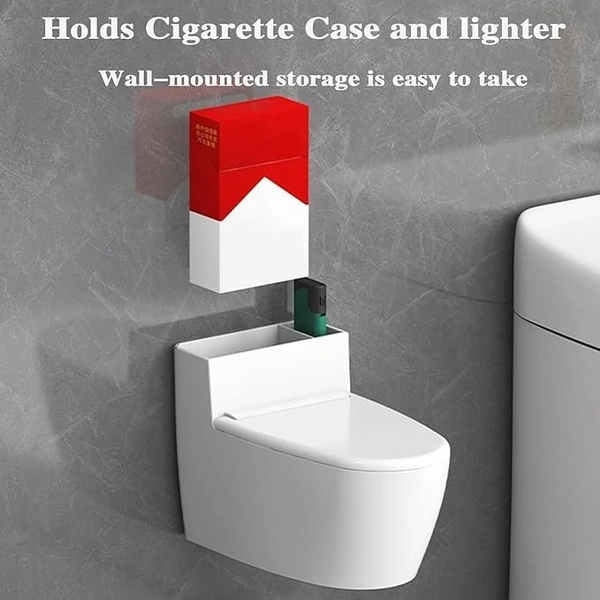 Wall-mounted Toilet Shaped Bathroom Ashtray, Toilet With Covered Ashtray For Home, Hotel, Bar, Office