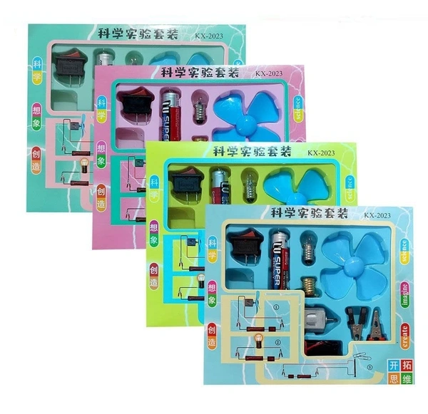 Science School Projects Experiment Kits/Fan Light Bulb and Motor Electric Circuit Physics/Manual Activity DIY Science Experiment