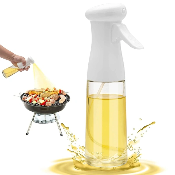 Olive Oil Sprayer for Cooking - 210ml Oil Dispenser Bottle Spray Mister - Portable Refillable Food Grade Oil Vinegar Spritzer Sprayer Bottles for Kitchen, Air Fryer, Salad, Baking, Grilling, Frying