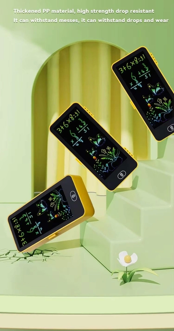 2in1 Pencil Case Geometry Box with LCD Tablet Graphic LCD Writing Tablet with Pencil Box Geometry Box Magic Pencil Case with LCD Board Tablet Birthday Gift Return Gift for Kids 