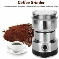 Maxtop Nima Stainless Steel Multifunctional Electric Grinder & Coffee Maker – Mini Spice, Coffee, Masala Grinder for Beans, Nuts, Grains – Compact Household Mixer Grinder (Silver)