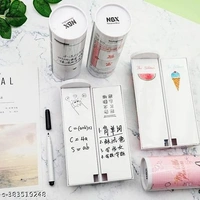 Latest Pencil Box For Girls Kids Multi-Function Pencil Case With Calculator, White Board, Marker & Storage,School Box For Girls Compass Accessories