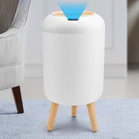 Smart Motion Sensor Trash Can -10L Touchless Automatic Garbage Bin with Lid, Hygienic & Odor-Free Design for Kitchen, Bathroom, Living Room, Bedroom, Sleek White, Hands-Free Sensor Activated Waste Bin
