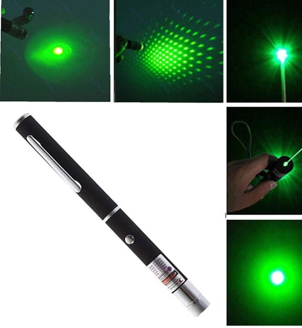 Ultra Powerful Green Laser Light Pen Beam for Presentation with Adjustable Cap to Change Project Design | 2000 Metres Laser Pointer Pen, Long Range | Extra Disco Light Effect