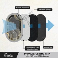  Bathroom mat Marble Print Anti-Skid Water Soaking Marble Print Door Mat  (40x60cm) 