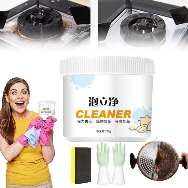 Powerful Kitchen All‑Purpose Powder Cleaner – Foam Rust & Grease Remover, Soak‑to‑Clean Magic Cleaning Powder for Tough Dirt & Grime
