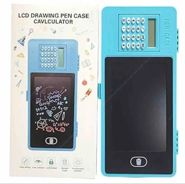 LCD Drawing Pen Case with Calculator – Multifunctional Stationery Box