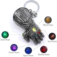 Avengers Thanos hand with all Infinity Stone Gauntlet and Double-Bladed Sword KeyChain best Gift for (Thanos Lovers)