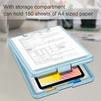 A4 Clip Pad/Clipboard with Storage Case for Paper and Document Storage