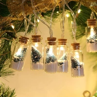 Battery Operated String Lights Mini Wishing Bottle Christmas Tree Snowflake Xmas Lights