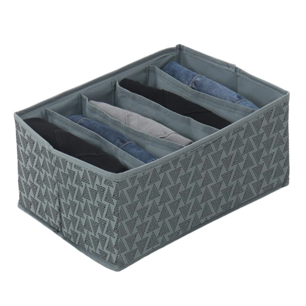 BAGS Clothes Drawer Organizer For Jeans,Wardrobe Clothes Organizer For Folded Clothes,Clothes Storage Organizer For Jeans,Sweater,Dresses,T-Shirts - GREY