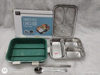 3 Compartment lunch box Stainless Steel 