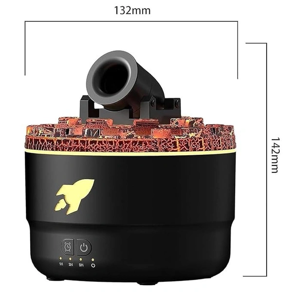 Cannon Humidifier, 7 Colors LED Mini Cannon Diffuser Silent Vapor Canon Aroma Diffuser, 2 Mode Creative Turret Cool Mist Air Aromatherapy, Small Home Desktop Humidifier for Bedroom, Waterless Auto-off